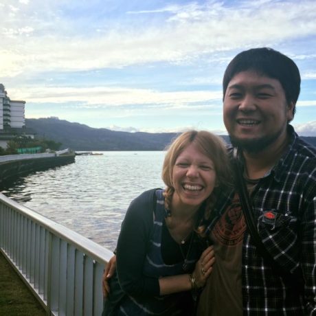 Lake Toya visit - Peta and Ochan
